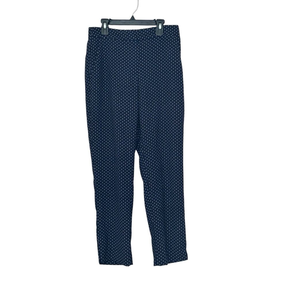 J. Crew blue white elastic waist dress pants size 6